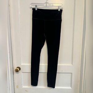 ATHLETA Elation Black Velvet Tights (Leggings) Size S $89